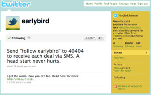 @earlybird catches the worm